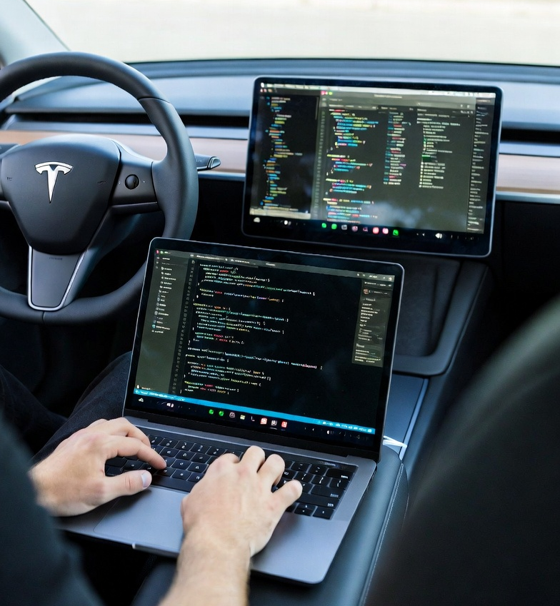 Coding in Tesla with Screenblast.it